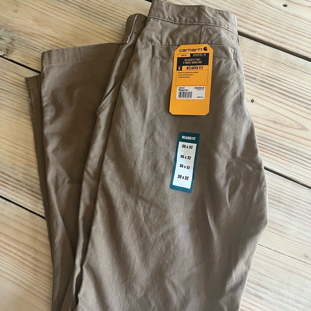 NWT Carhartt Men's Relaxed Fit Twill 5-Pocket Work Pant
